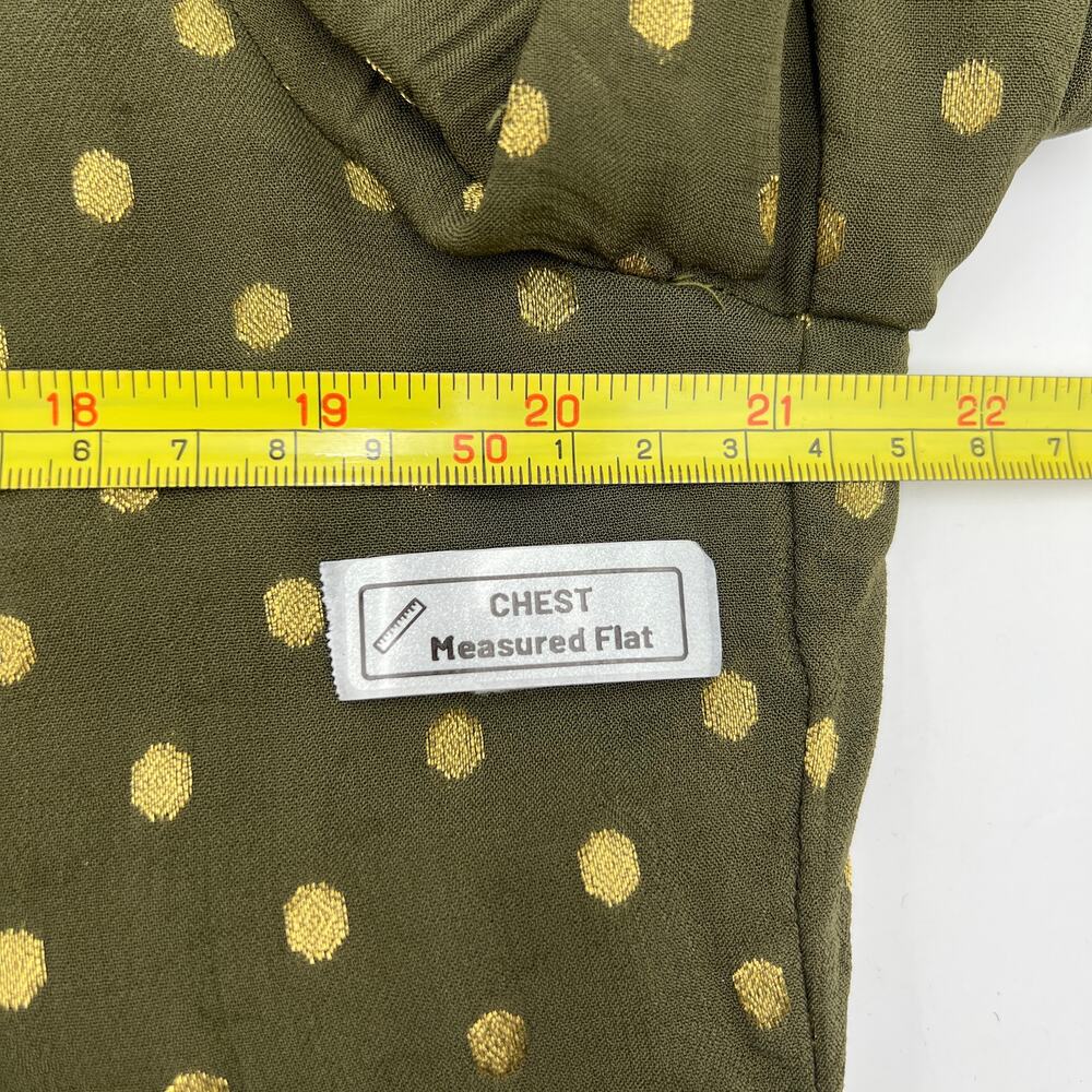 Chico's Green Peasant Top Whimsical Whimsygoth - Picture 5 of 10